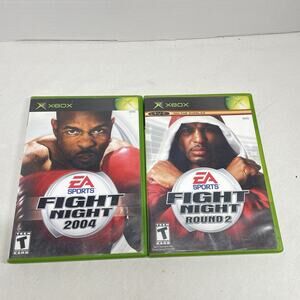 Original Xbox Game Lot-Fight Night 2004/Fight Night Round 2 Working